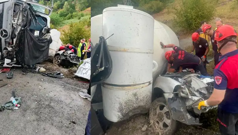 Beton Mikserinin Devrilmesi: Otomobil Kazasında Dram, 1 Ölü, 1 Yaralı