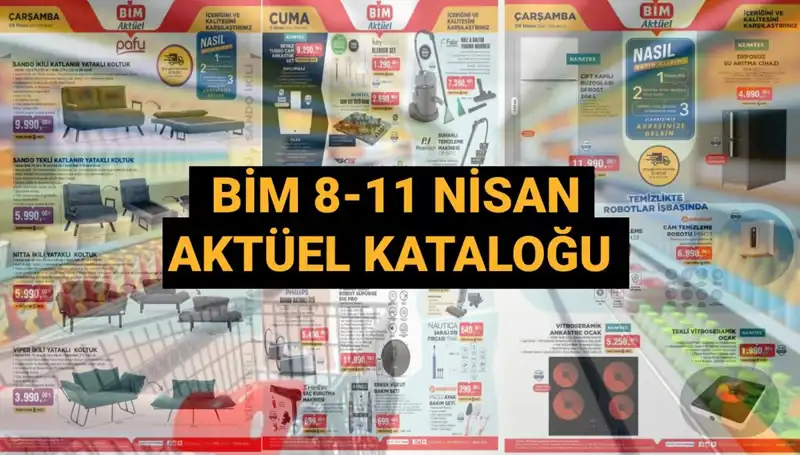 BİM 8-11 Nisan 2025 Aktüel: Yataklı Koltuk ve Elektronik Ürünlerle Dolu!